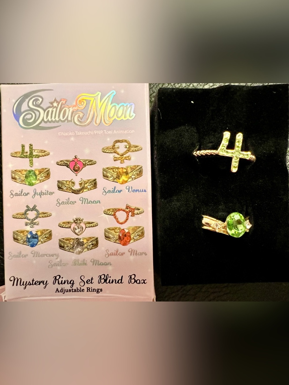Pretty Guardian Sailor Moon Character Blind Box Mystery Ring Set Sailor Jupiter
